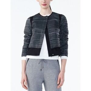 Armani Exchange | Women's Gray Long Sleeve Layered Jacquard Blazer Size 8